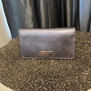 Henri Bendel wallet, silver